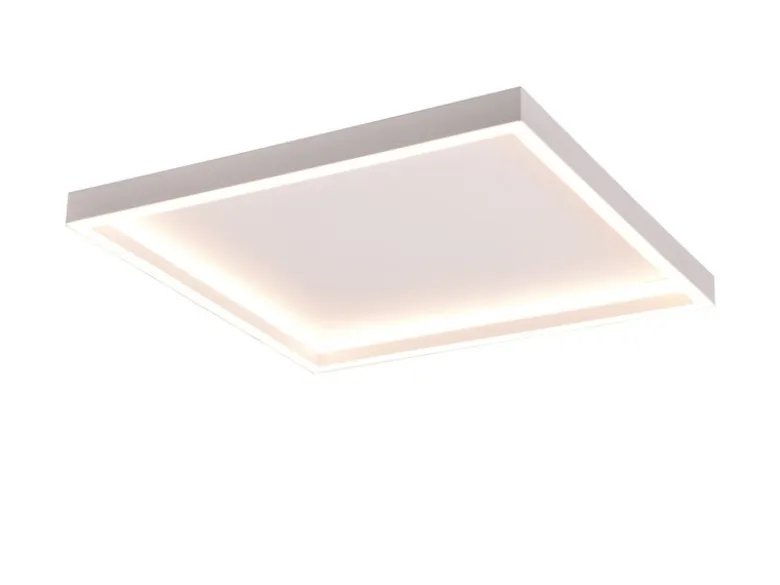Flache LED Deckenleuchte ROTONDA Weiß Quadrat, 35cm