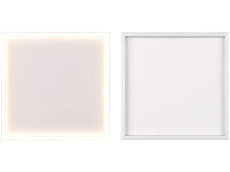 Flache LED Deckenleuchte ROTONDA Weiß Quadrat, 35cm