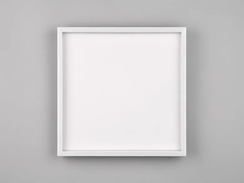 Flache LED Deckenleuchte ROTONDA Weiß Quadrat, 35cm