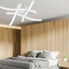 Flache LED Deckenleuchte ROUTE aus Metall Weiß, Breite 46cm
