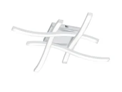 Flache LED Deckenleuchte ROUTE aus Metall Weiß, Breite 46cm