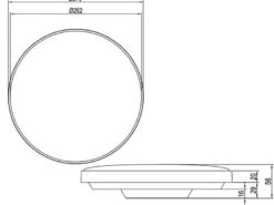 Flache LED Deckenleuchte SPICA in Weiß, IP44 Badezimmer geeignet, Ø 27cm