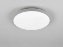 Flache LED Deckenleuchte SPICA in Titan, IP44 Badezimmer geeignet, Ø 27cm