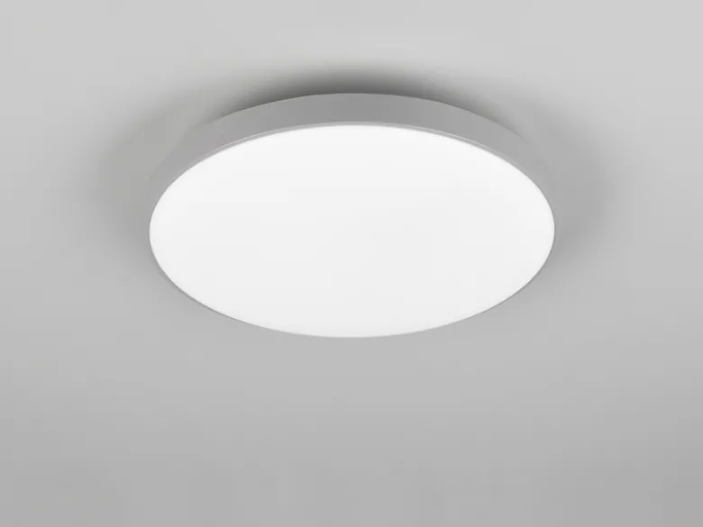 Flache LED Deckenleuchte SPICA in Titan, IP44 Badezimmer geeignet, Ø 27cm