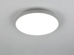 Flache LED Deckenleuchte SPICA in Titan, IP44 Badezimmer geeignet, Ø 27cm
