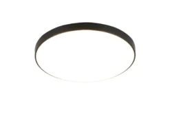 Flache LED Deckenleuchte SPICA in Schwarz, IP44 Badezimmer geeignet, Ø 27cm