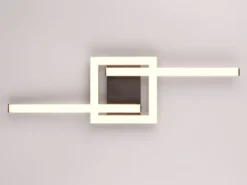 Flache LED Deckenleuchte VIALE Schwarz rechteckig groß max. Breite 63cm