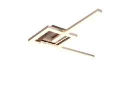 Flache LED Deckenleuchte VIALE Silber rechteckig groß, max. Breite 63cm