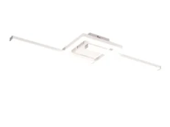 Flache LED Deckenleuchte VIALE Weiß rechteckig groß max. Breite 63cm