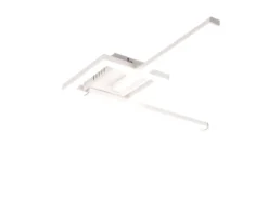 Flache LED Deckenleuchte VIALE Weiß rechteckig groß max. Breite 63cm