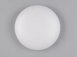 Flache LED Deckenleuchte VIORA in Weiß, IP44 Badezimmer geeignet, Ø 27cm