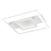Flache LED Deckenleuchte WHEELER Metall Weiß Wandleuchte, Breite 35cm