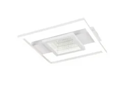 Flache LED Deckenleuchte WHEELER Metall Weiß Wandleuchte, Breite 35cm