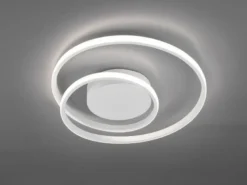 Flache LED Deckenleuchte ZIBAL Weiß, stufenweise dimmbar, Ø 39cm