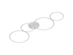 Flache LED Ring Deckenleuchte RONDO Metall in Weiß, Breite 97cm