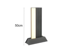Flache LED Sockelleuchte MARIZA aus Aluminium in Anthrazit, Höhe 50cm