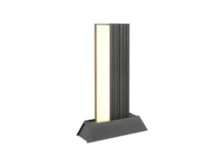 Flache LED Sockelleuchte MARIZA aus Aluminium in Anthrazit, Höhe 50cm