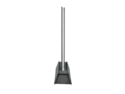 Flache LED Sockelleuchte MARIZA aus Aluminium in Anthrazit, Höhe 50cm