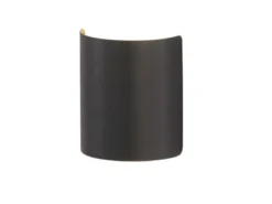 Flache LED Updown Wandleuchte HALV Schwarz / innen Gold, Höhe 15cm