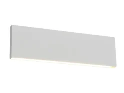 Flache LED Wandleuchte CONCHA Up and Down mit Dimmer, Weiß, Breite 28cm