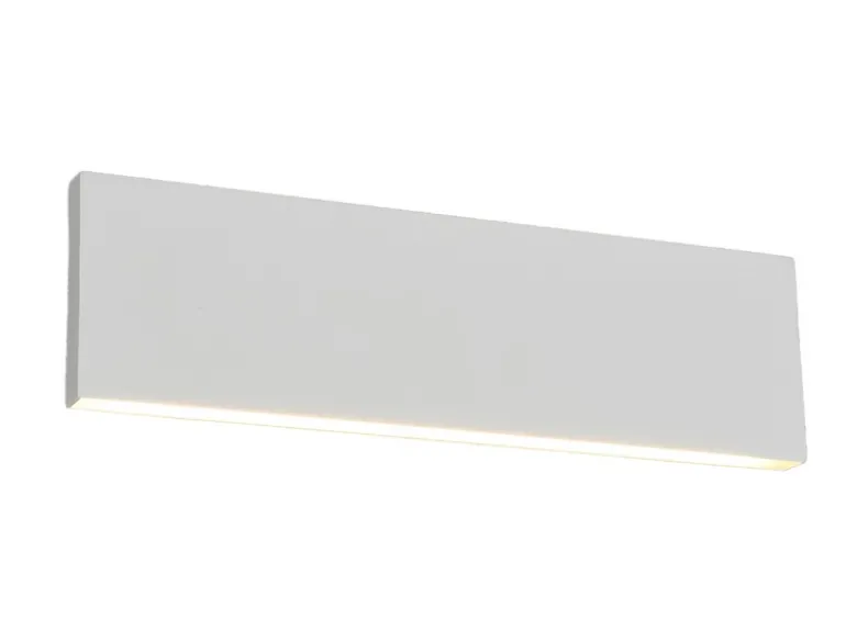 Flache LED Wandleuchte CONCHA Up and Down mit Dimmer, Weiß, Breite 28cm
