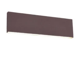 Flache LED Wandleuchte CONCHA Up and Down Rostoptik - 3 Stufen Dimmer, B: 28cm