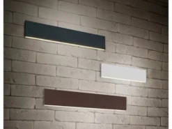 Flache LED Wandleuchte CONCHA Up and Down Anthrazit - 3 Stufen Dimmer, B: 47cm