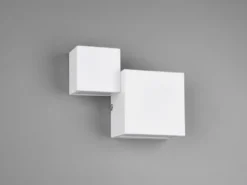 Flache LED Wandleuchte MIGUEL Up and Down Light Weiß in 3 Stufen dimmbar, B:20cm