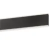 Flache LED Wandleuchte MUUR Schwarz mit Schalter, Breite 30,5cm