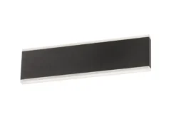 Flache LED Wandleuchte MUUR Schwarz mit Schalter, Breite 30,5cm