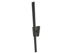 Flache LED Wandleuchte ZITA Schwarz indirekte Wandbeleuchtung, Höhe 60cm
