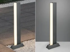 Flache LED Wegeleuchte MARIZA aus Aluminium in Anthrazit, Höhe 100cm