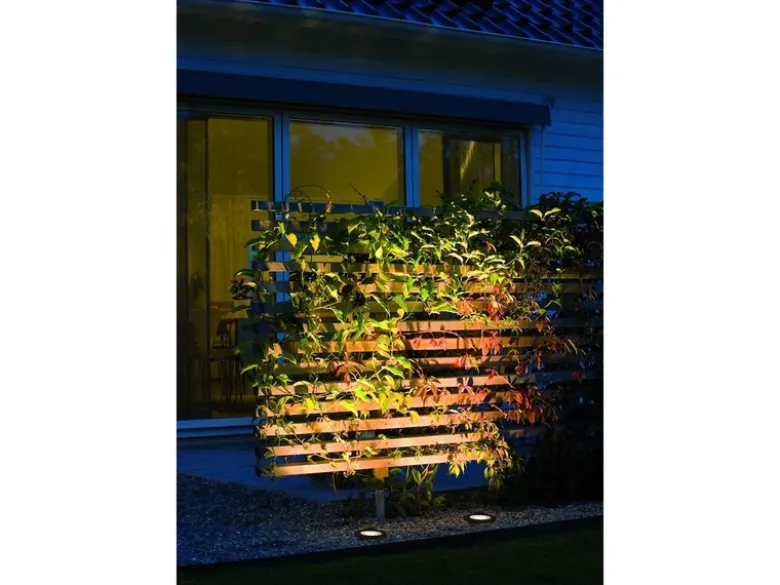 Flacher LED Bodeneinbaustrahler klares Glas mit schwarzem Rand Ø9,2cm, IP65