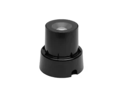 Flacher LED Bodeneinbaustrahler klares Glas mit schwarzem Rand Ø9,2cm, IP65