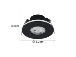 Flacher LED Einbaustrahler 230V dimmbar 3er Set Badezimmer geeignet 4000K Ø 8cm