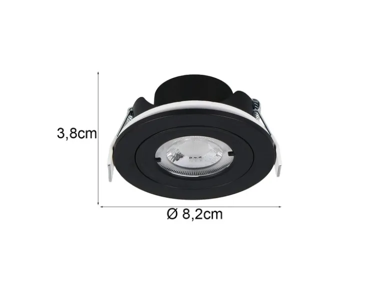 Flacher LED Einbaustrahler 230V dimmbar 3er Set Badezimmer geeignet 4000K Ø 8cm