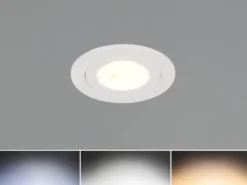 Flacher LED Einbaustrahler 230V dimmbar 3er Set Badezimmer geeignet 4000K Ø 8cm