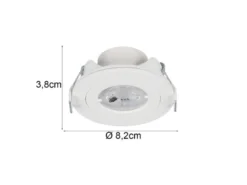 Flacher LED Einbaustrahler 230V dimmbar 3er Set Badezimmer geeignet 4000K Ø 8cm