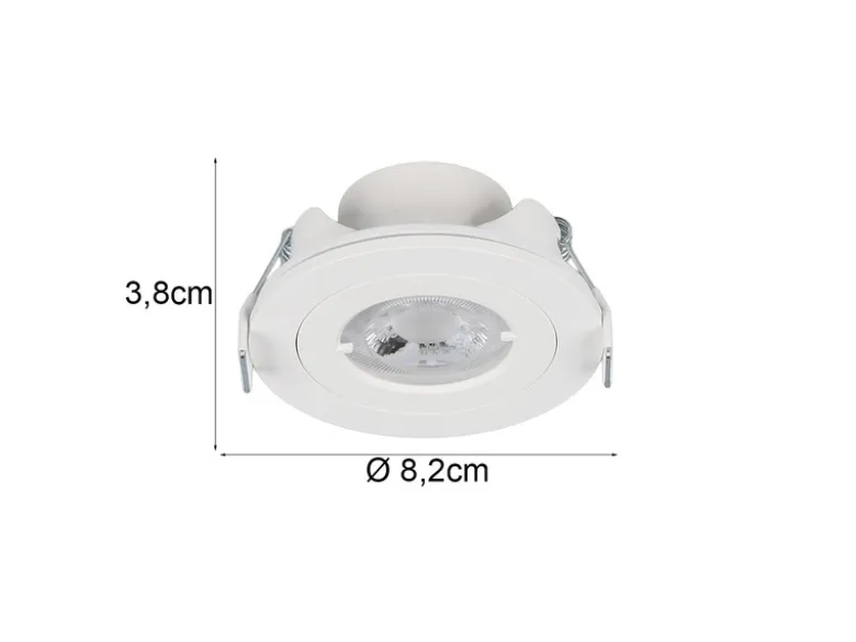 Flacher LED Einbaustrahler 230V dimmbar 3er Set Badezimmer geeignet 4000K Ø 8cm
