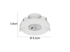 Flacher LED Einbaustrahler 230V dimmbar, 3er Set, Badezimmer geeignet, Ø 8cm