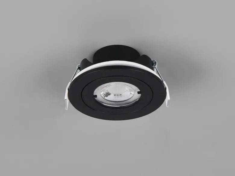 Flacher LED Einbaustrahler 230V dimmbar, 3er Set, Badezimmer geeignet, Ø 8cm