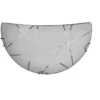 Flache Wandleuchte SANDRINA Glasschirm mit Streifendekor, Breite 30cm