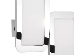 2-flammige LED Wandleuchte SAGA, Chromfarbig, 3-Stufen-Touchschalter, H: 35,5cm