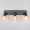 3-flammiger Deckenstrahler CADIZ mit Glasschirmen Amberfarbig, Breite 42cm