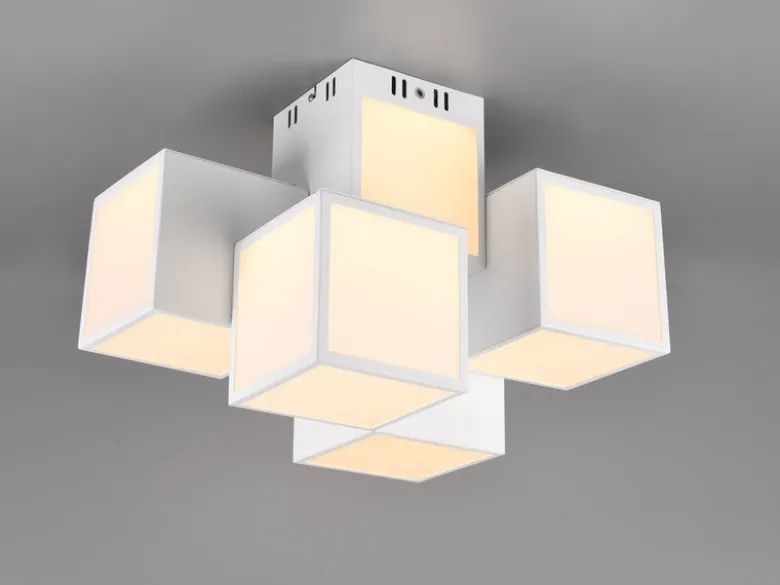 5 flammige WIZ LED Deckenleuchte OSCAR mit Fernbedienung, Breite 45cm