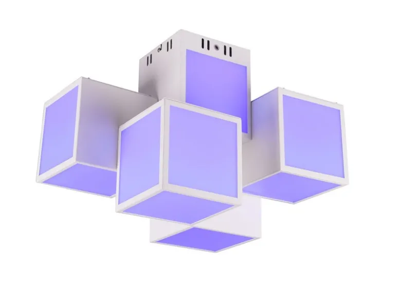 5 flammige WIZ LED Deckenleuchte OSCAR mit Fernbedienung, Breite 45cm