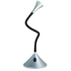 Flexible 2in1 LED Tischlampe & Wandlampe VIPER in Schwarz/Silber Schalter am Fuß