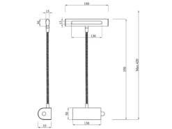 Flexible LED Bilderleuchte CURTIS Messing matt, Drehdimmer