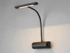 Flexible LED Bilderleuchte CURTIS, Wandleuchte mit Drehdimmer, Schwarz