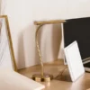 Flexible LED Schreibtischleuchte CURTIS Altmessing, 4-Stufen Dimmer